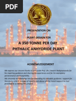 A 350 Tonne Per Day Phthalic Anhydride Plant: Presentation On Plant Design For