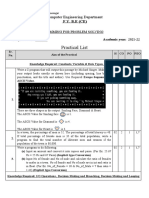 PPS - Practicallist - Lab Manual