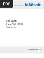 Kisssoft Release 2020 User Manual