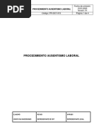 P-sst-013 Procedimiento de Ausentismo Laboral GT