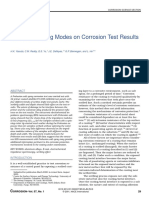 Effect of Soribing Modes On Corrosion Test Results