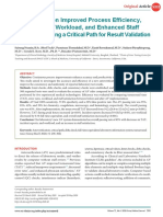 Autoverification Improved Process Efficiency, Reduced Staff Workload, and Enhanced Staff Satisfaction Using A Critical Path For Result Validation