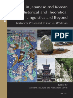 (The Languages of Asia 16) William McClure - Alexander Vovin - Studies in Japanese and Korean Historical and Theoretical Linguistics and Beyond - Festschrift Presented To John B. Whitman (2018, Brill)