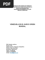 Tema 6 Venezuela en El Nuevo Orden Mundial