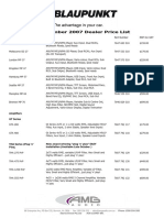 September 2007 Dealer Price List: Headunits