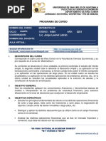 Programa 2021 Matematica Iii