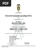 El Servicio Nacional de Aprendizaje SENA: Tribologia Y Lubricacion