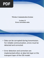 Wireless Communication Systems Error Correction Codes