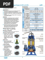 Sewage Pumps (1.0 HP To 3.0 HP) : Specification