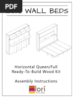 Lori Wall Beds: Horizontal Queen/Full Ready-To-Build Wood Kit Assembly Instructions