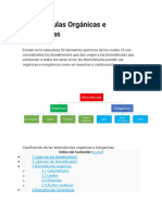 Biomoléculas Orgánicas e Inorgánicas