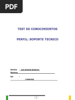 Test Conocimientos Perfil Soporte Tècnico