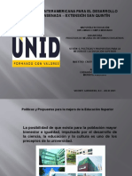 Actividad 6. Politicas y Propuestas para La Mejora de La Educacion Superior