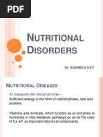 Utritional Isorders: Dr. Anamika Dev