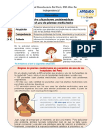 04.06.21 Resuelvo Situaciones Problematicas Sobre El Uso de Plantas Medicinales