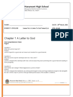 Lesson 1 A Letter To God Textual Questions and Their Solutions 23rd March 2021