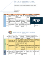 Agenda de Trabajo Pedagógico Cuarta y Quinta Semana de Gestión