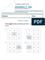 Envío 2 - Trabajo Pedagógico 5 - Comparar y Ordenar Numeros Menores Que 100