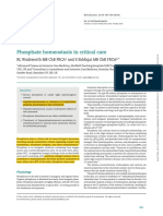 Phosphate Homeostasis in Critical Care: RL Wadsworth MB CHB Frca and S Siddiqui MB CHB Frca