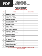 Attendance Sheet: NO. Name Signature