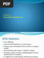 Probability Distributions: Lecture #5