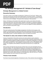 The Strategic Management of Airasia Tune Group