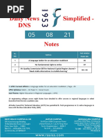 Daily News Simplified - DNS Notes: SL. NO. Topics The Hindu Page No