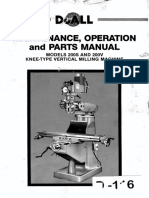 D-116sb DoAll 200S, 200V, Knee Type Milling Machine Operations Maintenance and Parts