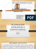 Planeación Estrategica Institucional Unsaac