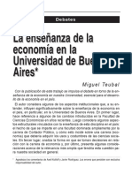 U2 - 4 TEUBAL - La Enseñanza de La Economía en La UBA