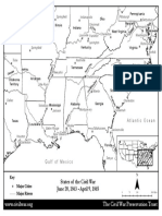 Civil War States Map Blank