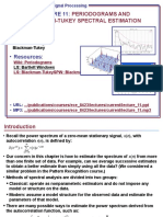 Periodograms and Blackman-Tukey Spectral Estimation: - Objectives