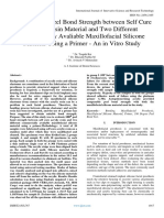 Evaluation of Peel Bond Strength Between Self Cure Acrylic Resin Material and Two Different Commercially Avaliable Maxillofacial Silicone Material Using A Primer - An in Vitro Study