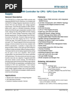 Single-Phase PWM Controller For CPU / GPU Core Power Supply: RT8152C/D