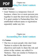 Accounting For Joint Venture