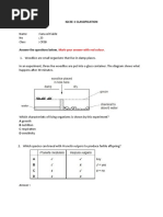 Question Bank Classification Characteristic of Living Things