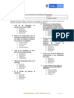 Prueba de Conocimiento. Generalidades de Farmacia.