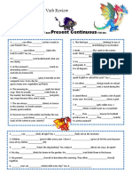 Present & Past Tense Verb Review: Simple & Continuous Forms