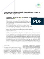 Research Article: Preparation of Manganese Dioxide Nanoparticles On Laterite For Methylene Blue Degradation