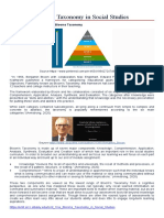 Blooms Taxonomy in Social Studies