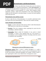 Thermodynamics and Thermochemistry