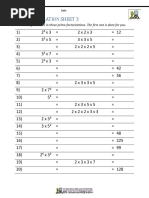 Prime Factorization Worksheet 3