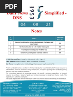 Daily News Simplified - DNS Notes: SL. NO. Topics The Hindu Page No