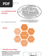 L5 Estimaton and Costing For Projects 2021