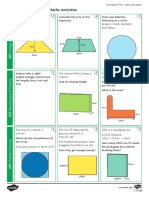 Foundation Geometry and Measures Noncalculator Revision Activity Mat