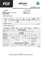 M2700/M2701 Series Specification For 5.0X7.0Mm Cmos SMT Oscillator