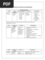 Descripción de Puestos Por Competencias