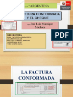 La Factura Conformada Y El Cheque: "Argentina