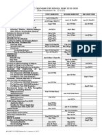 CLSU Academic Calendar (2019-2020)