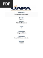 Presupuesto Empresarial Tarea 5